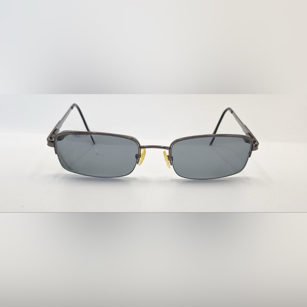 Vintage Kirkland Signature Nicolas Gunmetal Oval Half-Rim Sunglasses Frames Only - Picture 3 of 8